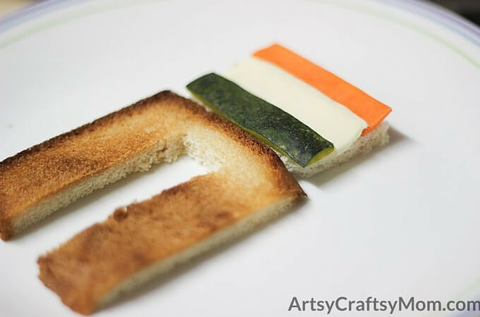 Tricolor India Gate Food Art - Republic Day Special 5 Make this fun Tricolor India Gate food art with your kids to celebrate republic day. Easy no cook, no bake instant snack for kids to make and eat.