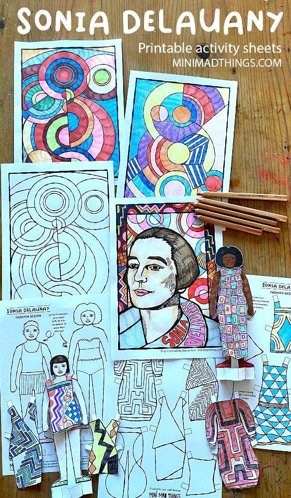 20 Gorgeous Sonia Delaunay Art Projects for Kids 23 Learn all about the amazing French artist Sonia Delaunay with these gorgeous Sonia Delaunay Art Projects for Kids, featuring artwork, collages, and more!