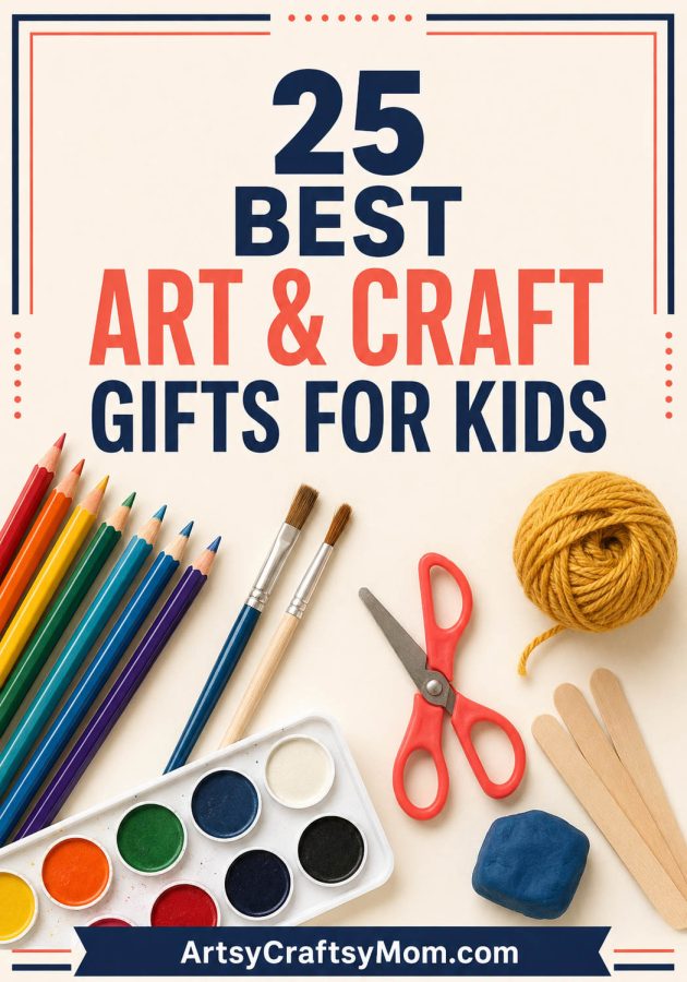 25 best art and craft gifts for kids with colorful pencils, paints, scissors, yarn and clay