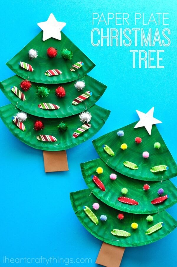 Here are my favorite Paper Plate Christmas Crafts for the kids to make! Find Santa, reindeer, Christmas trees, wreaths, and more art projects.