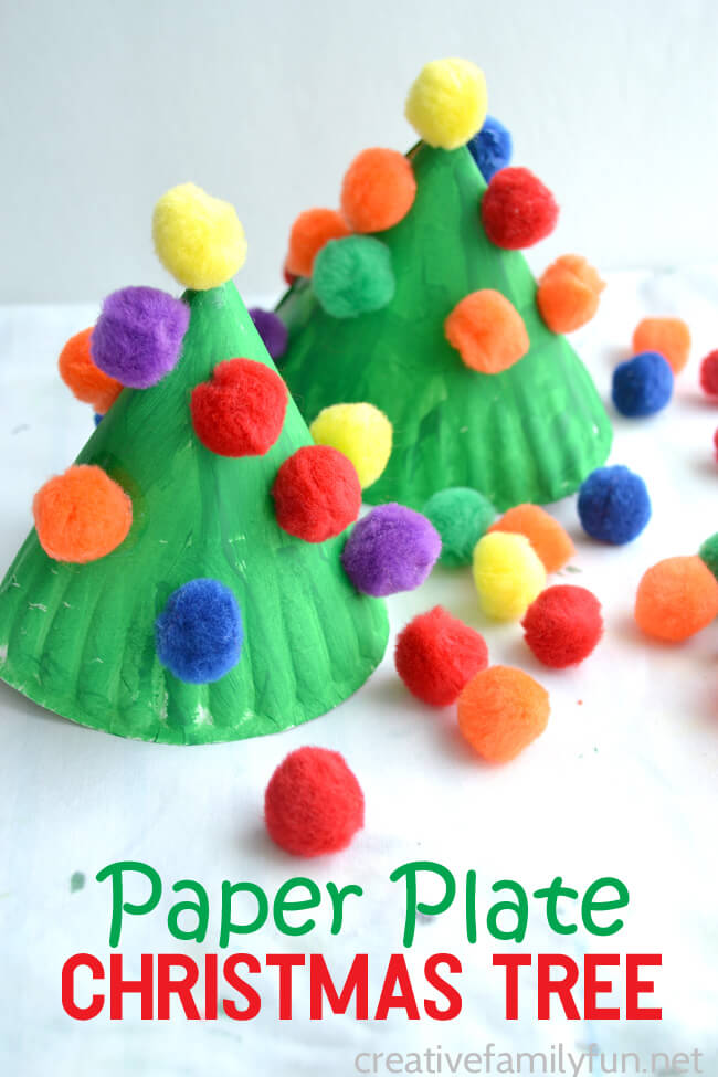 Here are my favorite Paper Plate Christmas Crafts for the kids to make! Find Santa, reindeer, Christmas trees, wreaths, and more art projects.