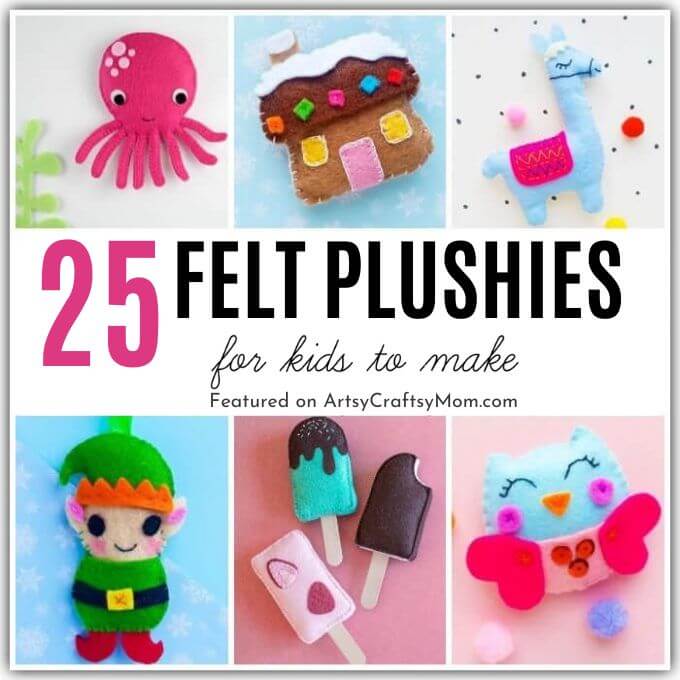 These Adorable DIY Felt Plushies are perfect for sewing beginners and even kids can make them! They also make great gifts for birthdays or any occasion!