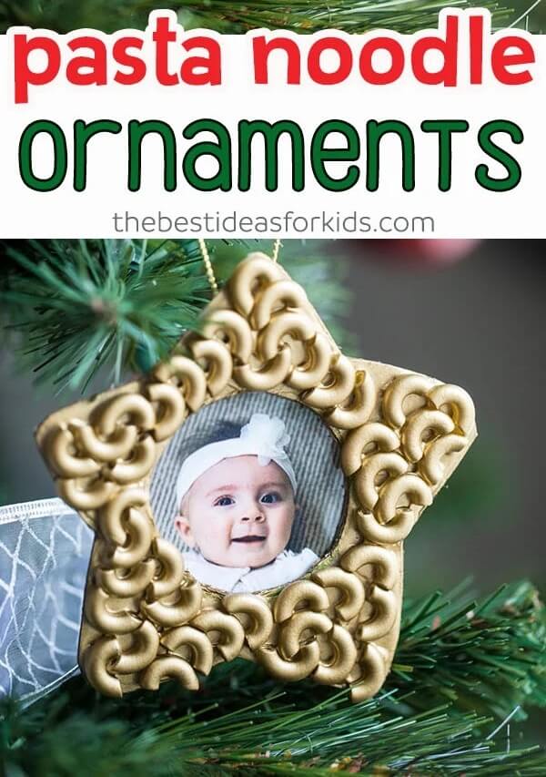 Give your Christmas tree a heartfelt touch of homemade with&nbsp;these Easy DIY Pasta Ornaments for kids to make this Christmas season!