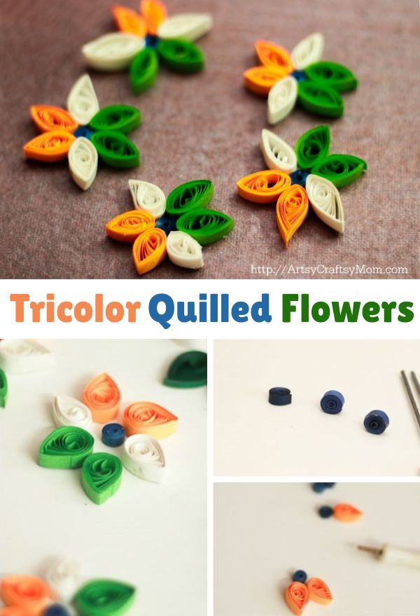 If you're looking for ways to celebrate the tricolor this Indpendence Day, albeit in a unique manner, you'll enjoy this pretty tricolor quilled flowers craft!
