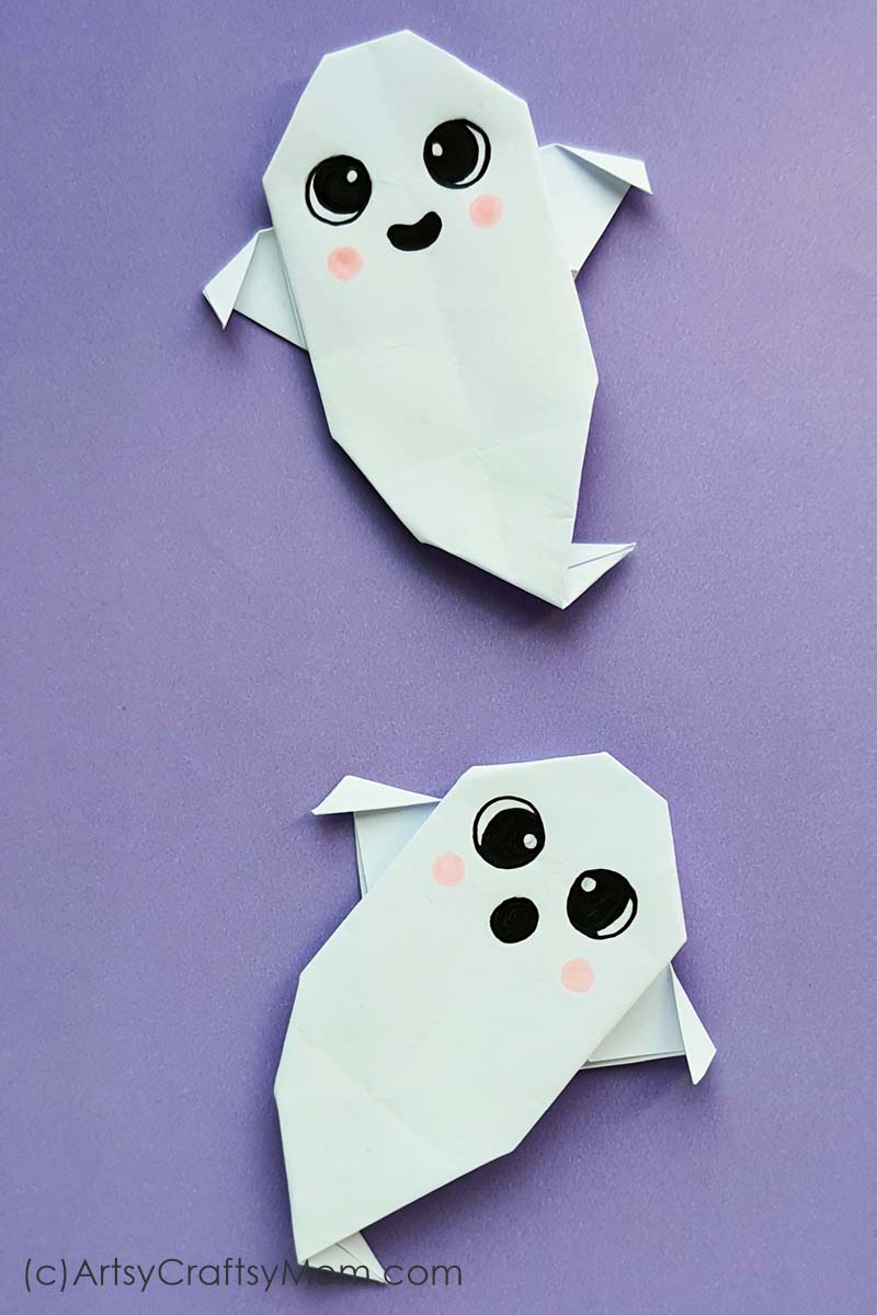 Easy Origami Ghost Craft For Kids | Halloween Craft