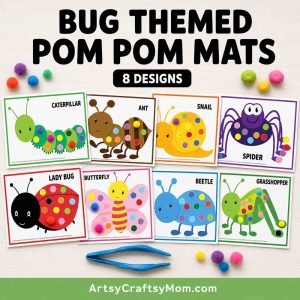 Printable Bug Theme Pom Pom Match