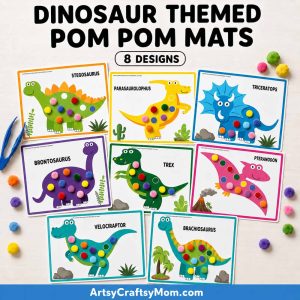 Printable Dinosaur Pom Pom Match