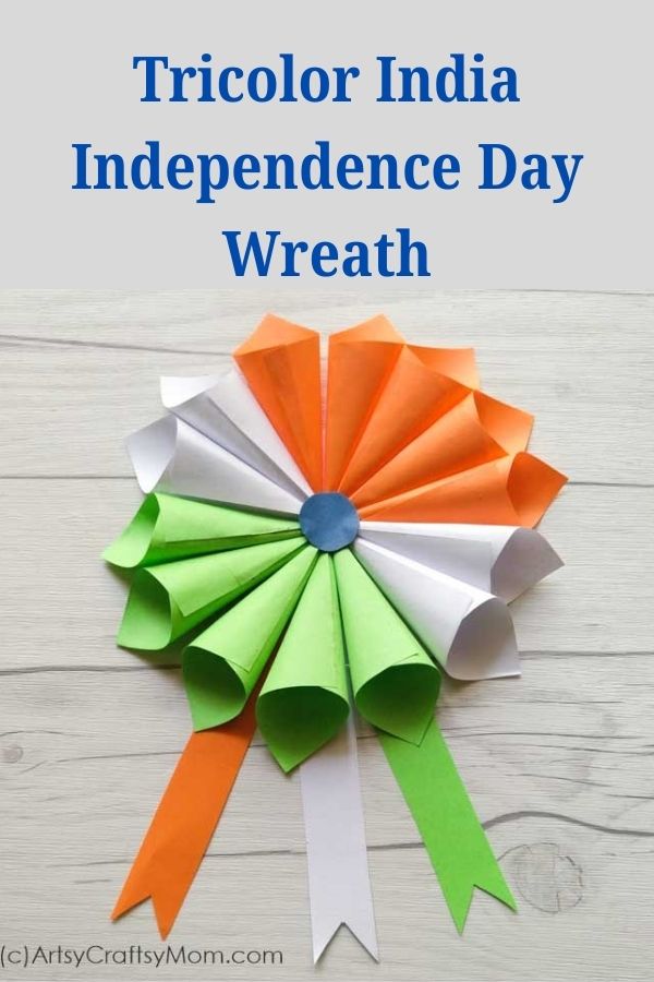 This Tricolor India Independence Day Wreath is just what we need this month, as we celebrate India's diamond jubilee - the 75th Independence Day!