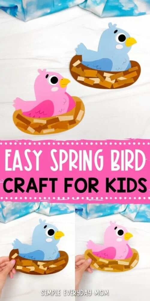 Check out our easy spring bird crafts for kids that include chicks, peacocks, parrots & more. Perfect to learn about our feathered friends!