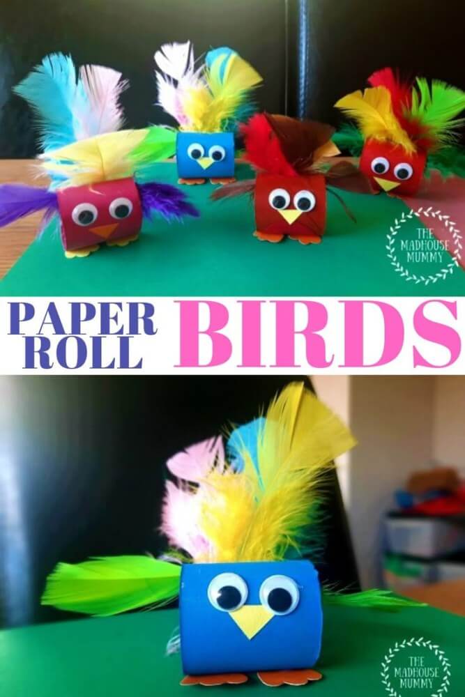 Check out our easy spring bird crafts for kids that include chicks, peacocks, parrots & more. Perfect to learn about our feathered friends!