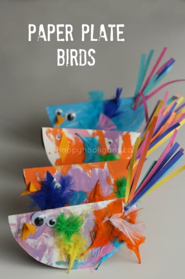 Check out our easy spring bird crafts for kids that include chicks, peacocks, parrots & more. Perfect to learn about our feathered friends!