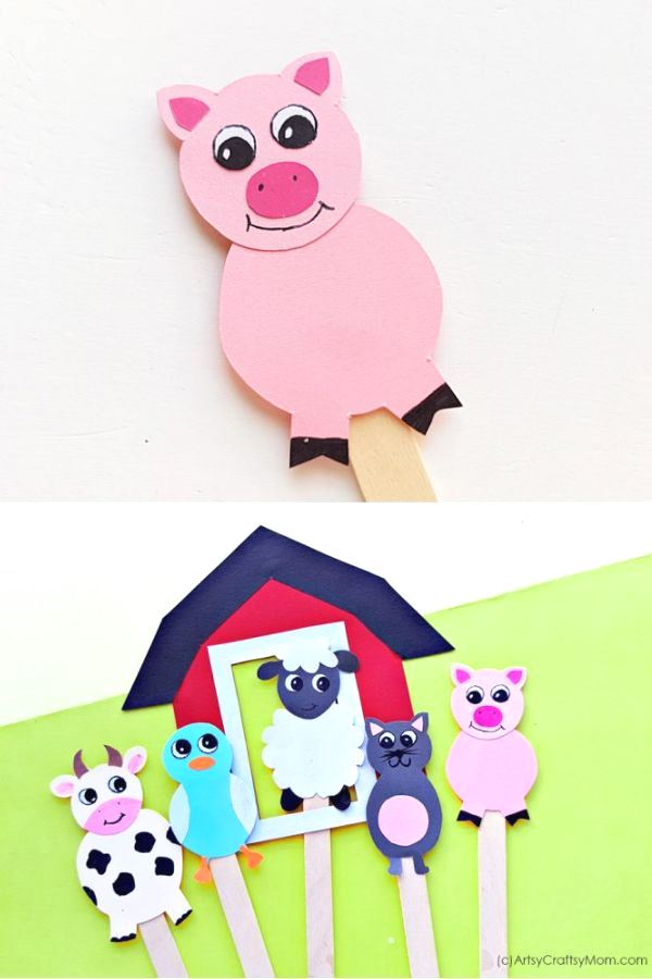 Celebrate National Pig Day with these cute and playful Pig Crafts for kids! Make pigs out of paper, cereal boxes, pompoms, sticks and more!