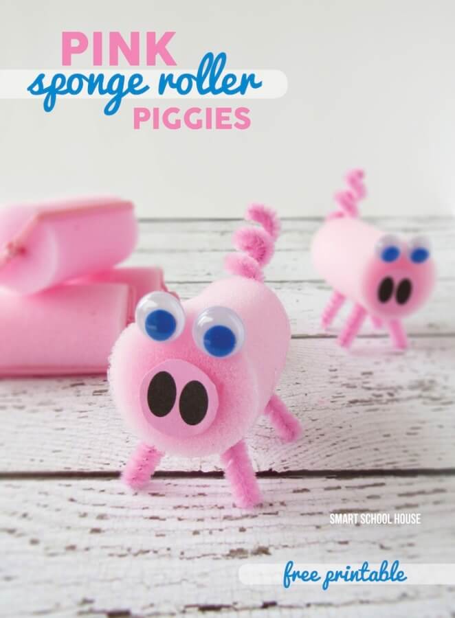 Celebrate National Pig Day with these cute and playful Pig Crafts for kids! Make pigs out of paper, cereal boxes, pompoms, sticks and more!