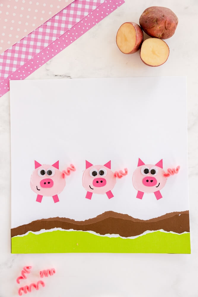 Celebrate National Pig Day with these cute and playful Pig Crafts for kids! Make pigs out of paper, cereal boxes, pompoms, sticks and more!