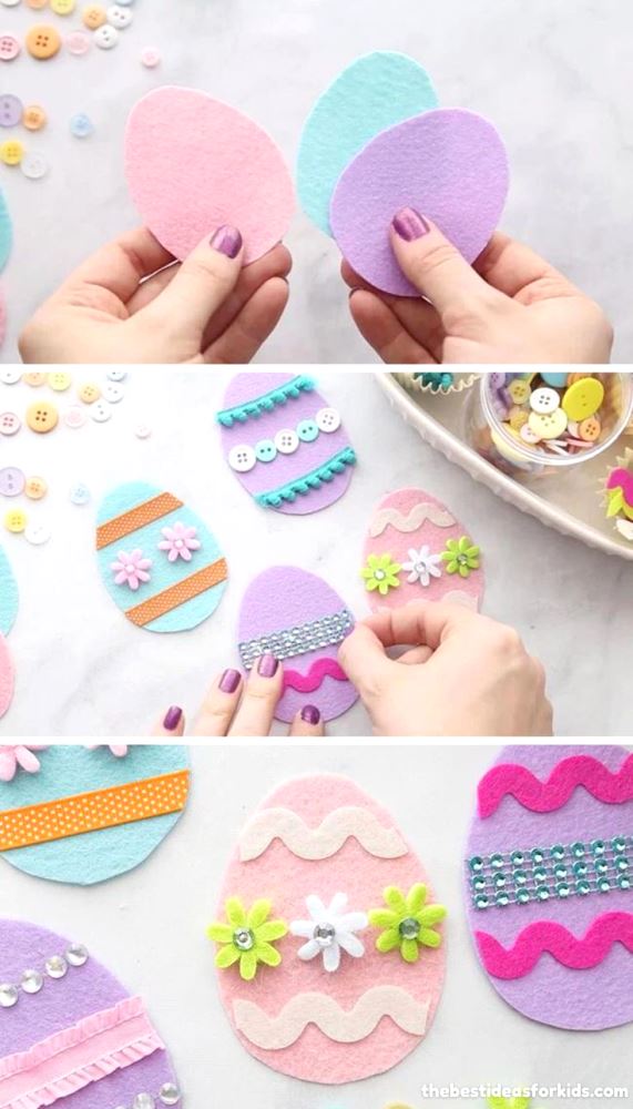 These bright and colorful Easter Egg Crafts for Kids are just what you need this festive season! Get creating with paper, yarn, tape and more!