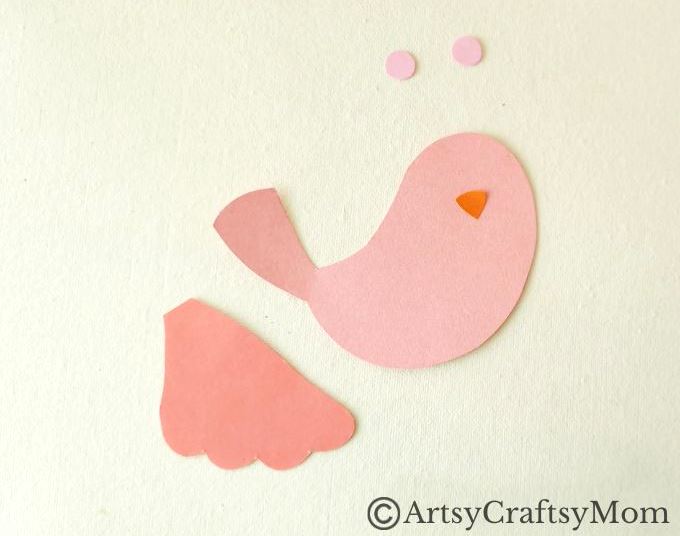 Mom is going to love this beautiful DIY Mothers Day Bird Card that kids can make easily. Gather some colored paper and get crafting!
