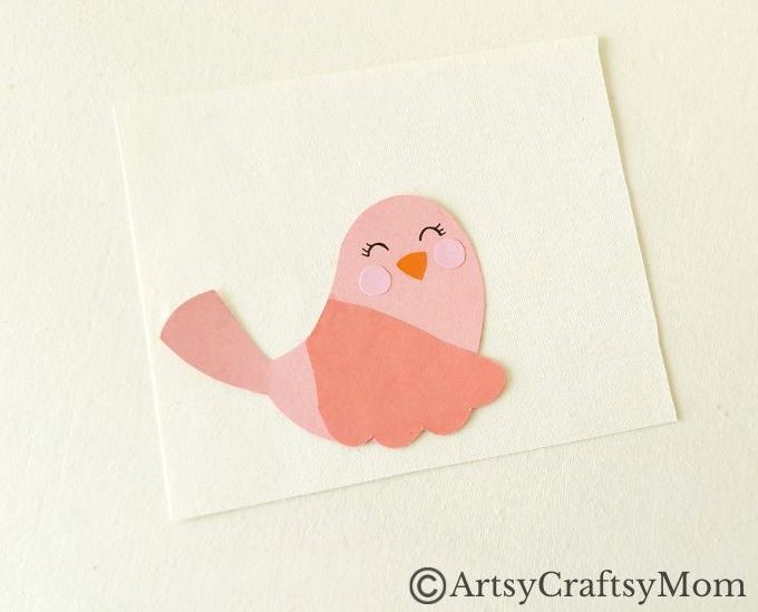Mom is going to love this beautiful DIY Mothers Day Bird Card that kids can make easily. Gather some colored paper and get crafting!
