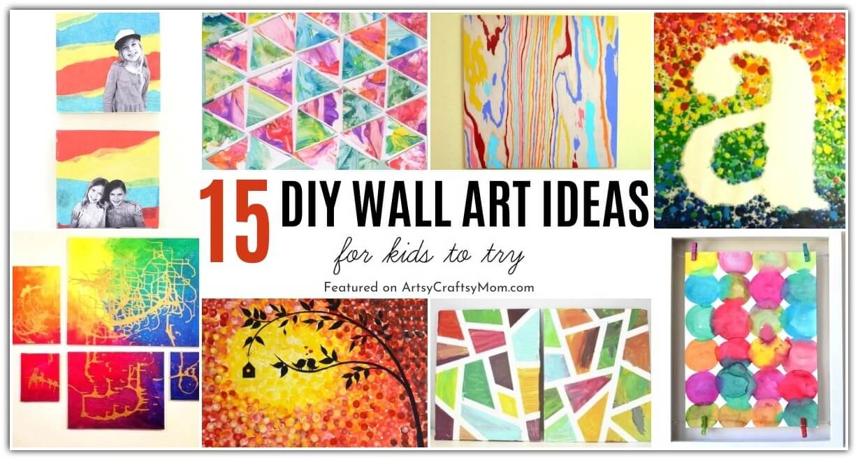 Let your children makeover their room with these gorgeous DIY wall art projects for kids! And don't worry, they're great for adults too!!