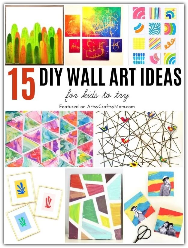 Let your children makeover their room with these gorgeous DIY wall art projects for kids! And don't worry, they're great for adults too!!
