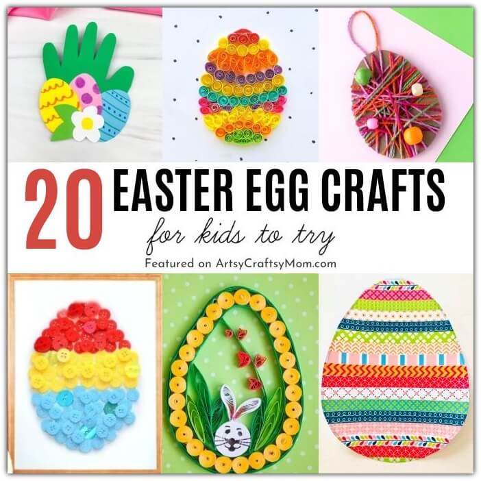 These bright and colorful Easter Egg Crafts for Kids are just what you need this festive season! Get creating with paper, yarn, tape and more!