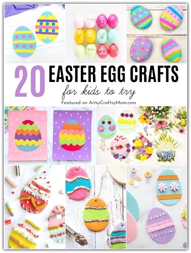 These bright and colorful Easter Egg Crafts for Kids are just what you need this festive season! Get creating with paper, yarn, tape and more!