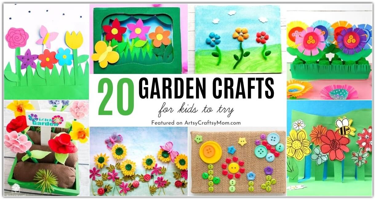 20 Gorgeous Garden Crafts for Kids 24 Here are some gorgeous garden crafts for kids to learn about plants and how to take care of them. Let's build a greener earth - the earlier the better!