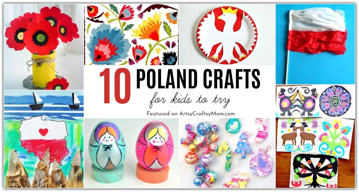 We're celebrating Poland Constitution Day and the amazing culture of the country with some fun and colorful Poland Crafts for Kids!