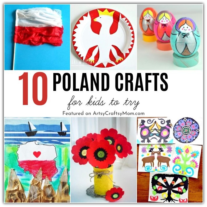 We're celebrating Poland Constitution Day and the amazing culture of the country with some fun and colorful Poland Crafts for Kids!