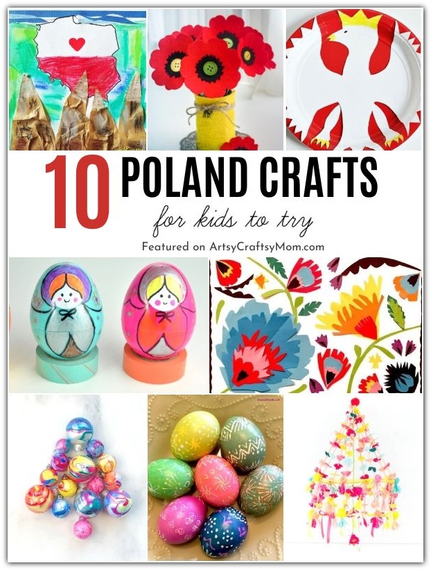We're celebrating Poland Constitution Day and the amazing culture of the country with some fun and colorful Poland Crafts for Kids!