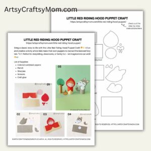 Little Red Riding Hood Puppet Template