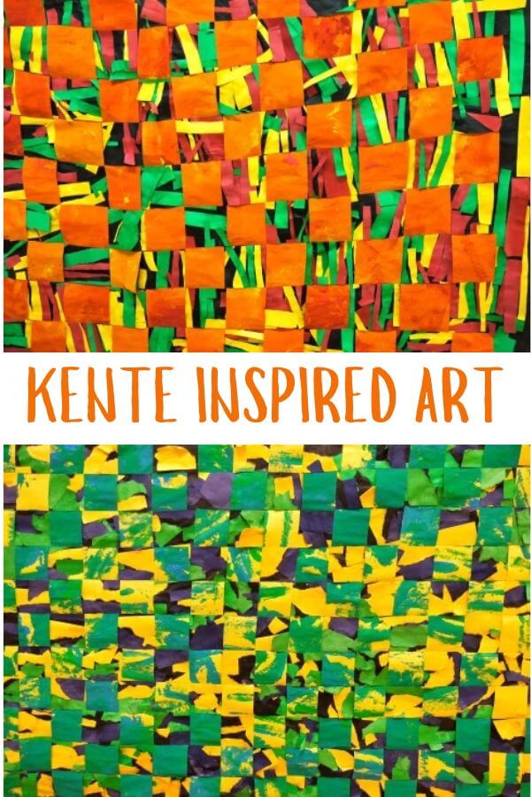 We're celebrating Africa Day on May 25th with these gorgeous Africa Art Projects for Kids! Learn about Kente, Andinkra, Kanga and more!