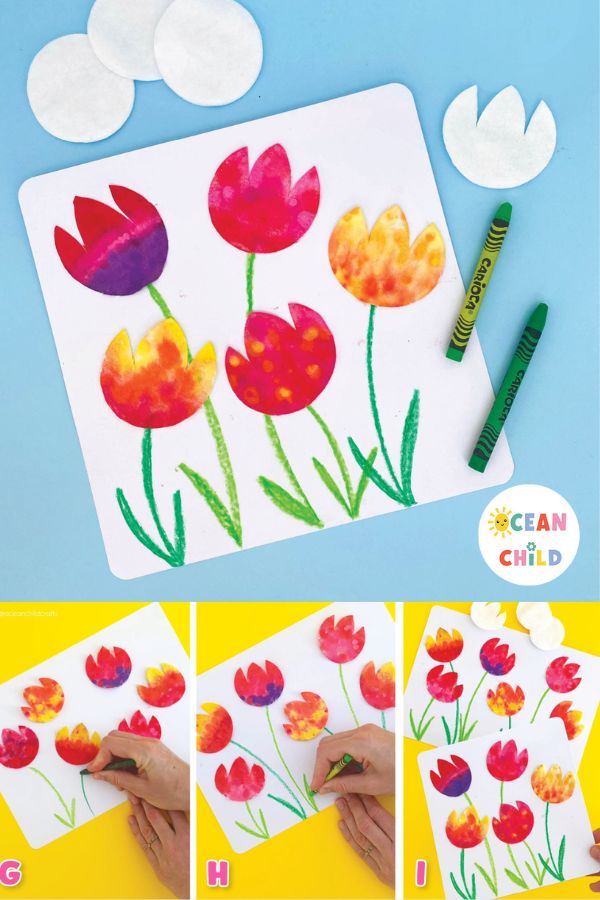 Celebrate National Tulip Day and spring blooms with these colorful tulip crafts for kids! Make tulips out of paper, cotton pads, even clothespins!