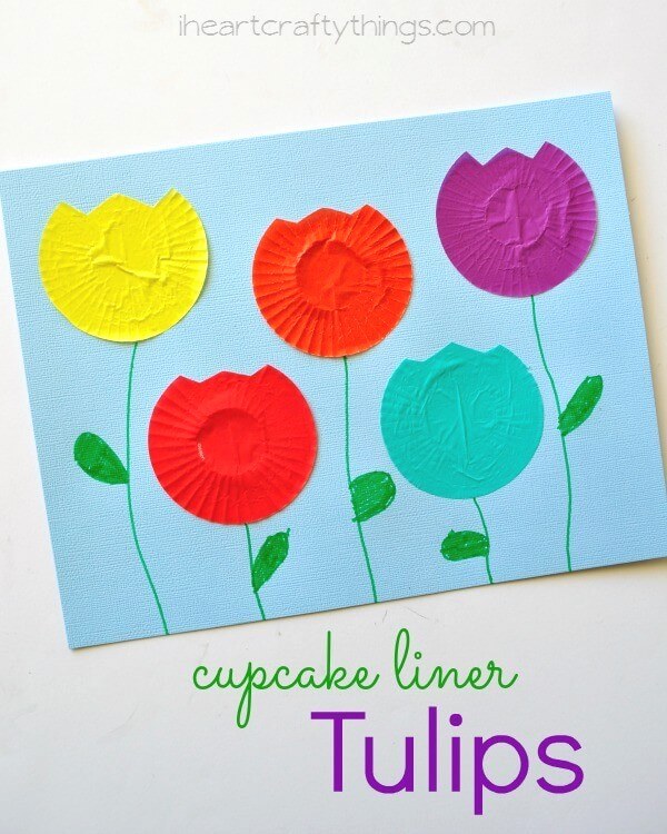 Celebrate National Tulip Day and spring blooms with these colorful tulip crafts for kids! Make tulips out of paper, cotton pads, even clothespins!