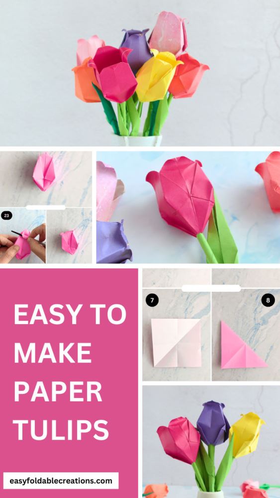 Celebrate National Tulip Day and spring blooms with these colorful tulip crafts for kids! Make tulips out of paper, cotton pads, even clothespins!