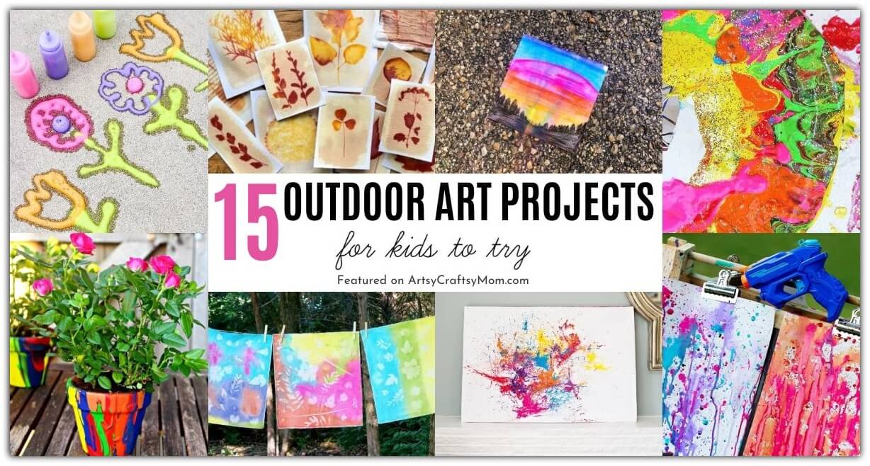 Kids are sure to love trying out these outdoor art activities! Forget about the mess as you wholeheartedly dive into the world of art and fun!