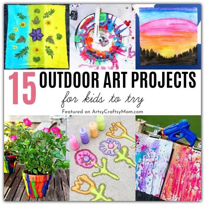 Kids are sure to love trying out these outdoor art activities! Forget about the mess as you wholeheartedly dive into the world of art and fun!