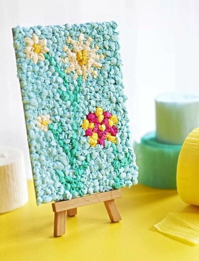 15 Creative Crumpled Paper Crafts for Kids 13 These crumpled paper crafts give little fingers some good exercise for their fine motor muscles, while also boosting their focus and concentration!