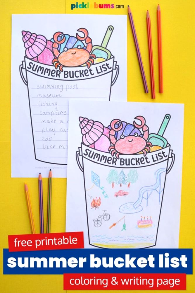 Enjoy your vacation with these fun summer printables for kids! Includes coloring pages, playdough mats, bookmarks, stickers and more!