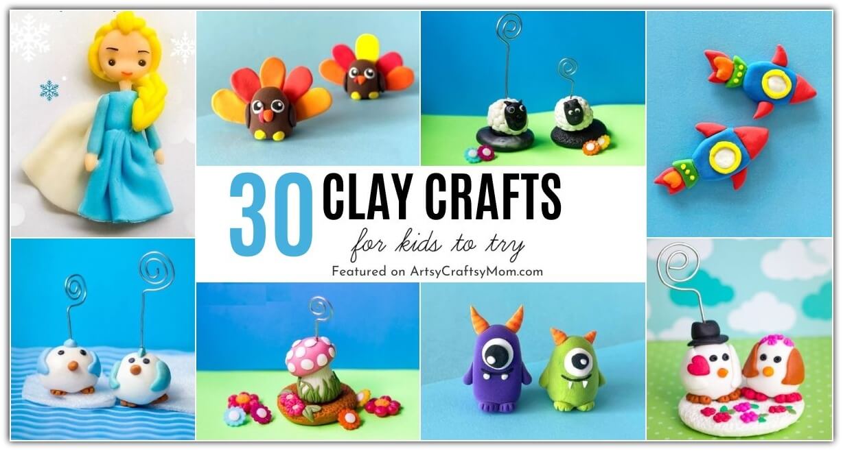 Whether it's polymer or the air-drying variety, these cute clay crafts for kids are a breeze to make! Just gather your tools and unleash your creativity!