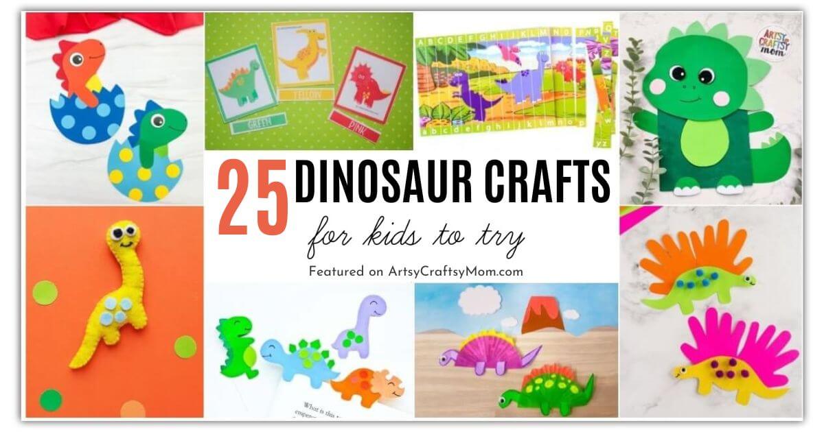 25 Delightful Dinosaur Crafts for Kids 29 Spruce up your room or living space with this pretty paper flower wreath craft! It's easy enough for kids to make, and all you need is craft paper!