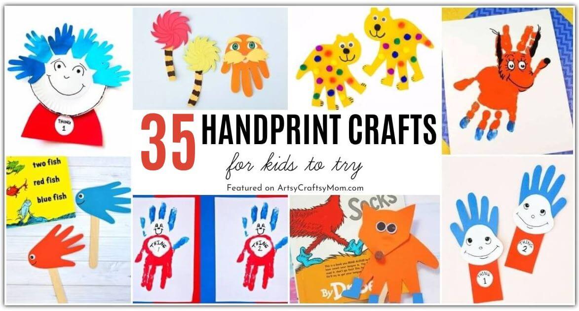 These Handprint Crafts for Kids are perfect for some fine motor skill practice and also turn out to be adorable keepsakes for any occasion!