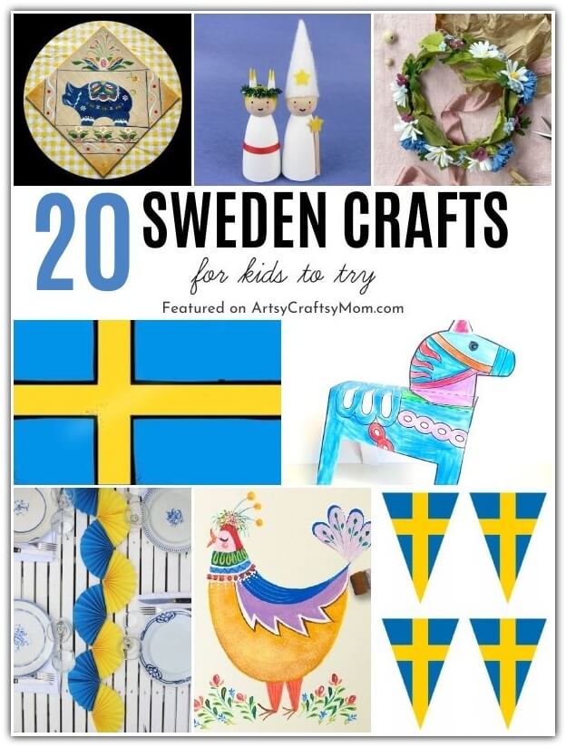 Celebrate this amazing Nordic nation with our fun Sweden Crafts for Kids! Learn about Dala horses, Påskris trees, Midsommarstångs and more!