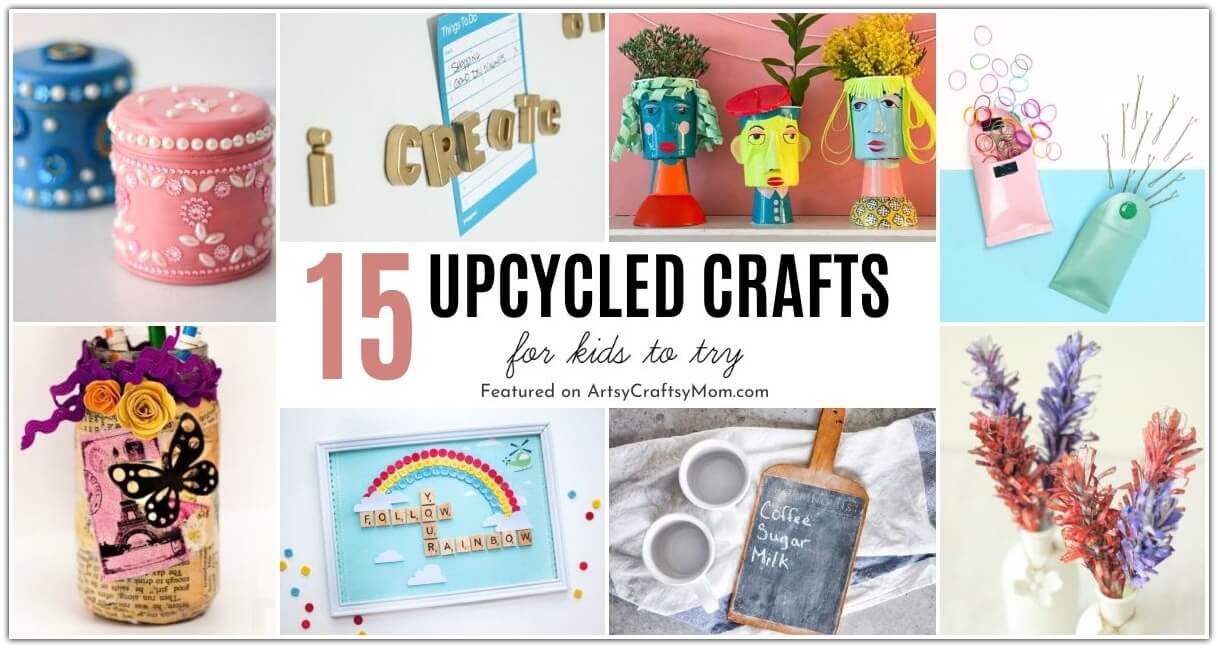 These upcycled crafts for kids prove that anyone, even kids, can turn trash into treasure, with the help of some creativity and a few craft supplies!