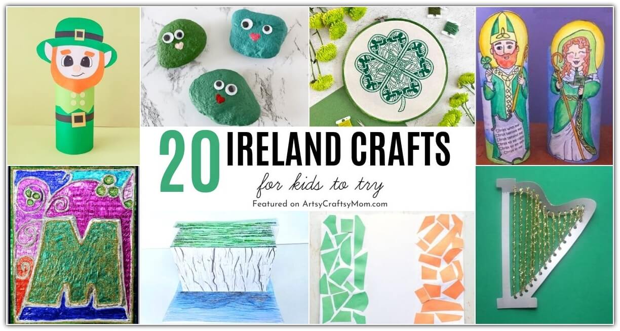Learn all about Irish culture with these impressive Ireland crafts for kids. There are shamrocks and leprechauns, of course, as well as much more!