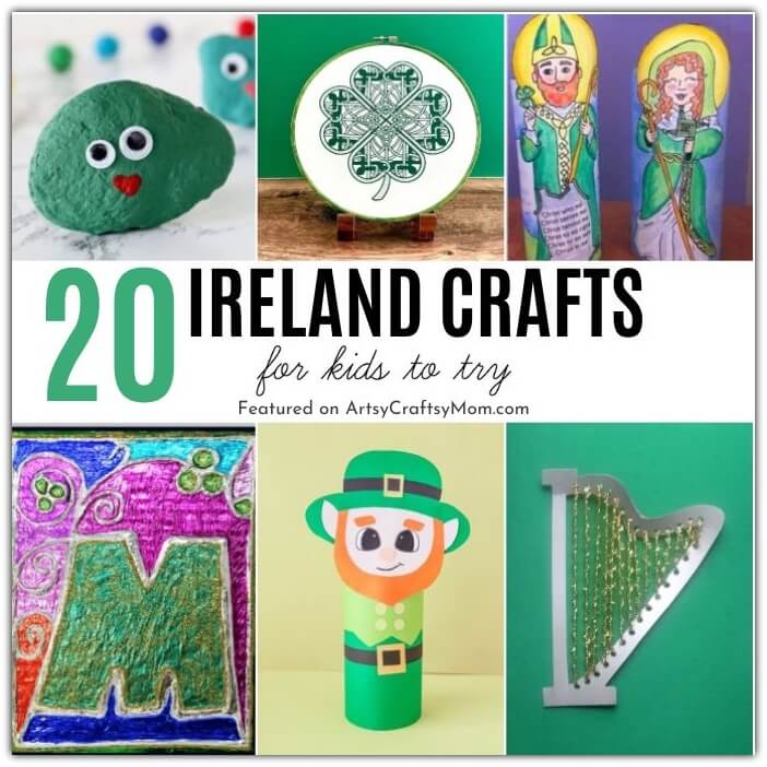 Learn all about Irish culture with these impressive Ireland crafts for kids. There are shamrocks and leprechauns, of course, as well as much more!