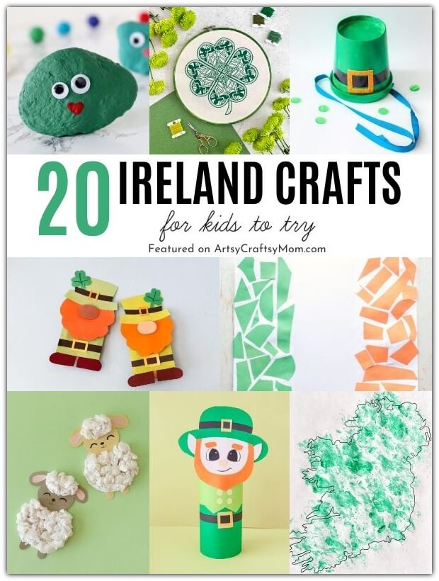 Learn all about Irish culture with these impressive Ireland crafts for kids. There are shamrocks and leprechauns, of course, as well as much more!