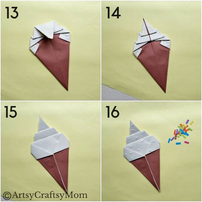 Easy Origami Ice Cream Cone Craft for Kids 5 Beat the heat with a refreshing ice cream - and an Origami ice cream cone craft! Easy to make even for Origami beginners and young kids!