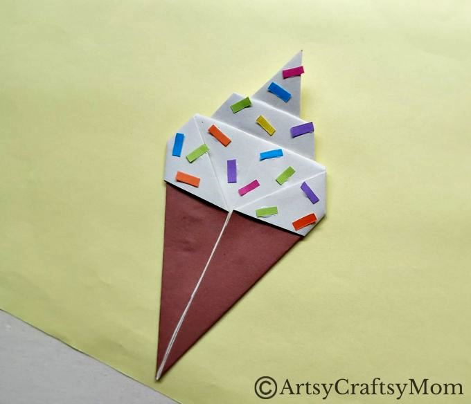 Easy Origami Ice Cream Cone Craft for Kids 6 Beat the heat with a refreshing ice cream - and an Origami ice cream cone craft! Easy to make even for Origami beginners and young kids!
