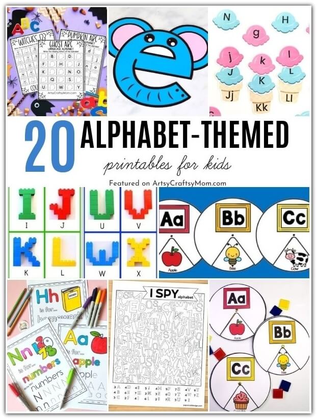 20 Awesome Alphabet Printables for Kids 23 These alphabet printables for kids are perfect to go with their lessons and makes learning extra fun! Check out puzzles, coloring pages and more!