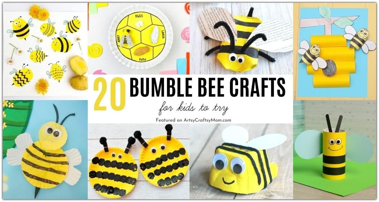 This World Bee Day, gather whatever you can find and make these cute bee crafts for kids! Clay, egg cartons, toilet rolls or craft sticks - use them all!